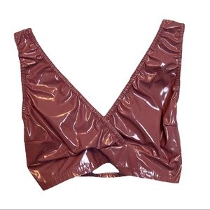 Vinyl Plunge Bralette